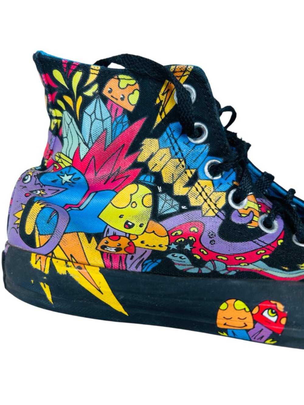 Converse Chuck Taylor All Star Notebook Graffiti Sneaker Black Men 8 Women 10 - Picture 2 of 10